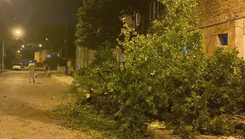 Karabük'te Şiddetli Fırtına, Şehirde Hayatı Felç Etti!