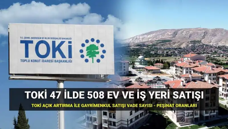 TOKİ 508 Ev ve İş Yeri Satışı: Açık Artırma Tarihleri ve Detaylar